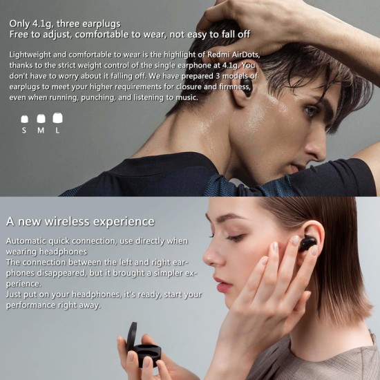 SIMU Airdots TWS Bluetooth Earphone Stereo bass BT 5.0 Eeadphones With Mic Handsfree Earbuds black