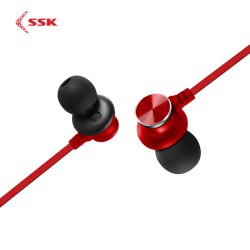 SSK BT01 Noise Cancelling Bluetooth Sports Earphone Magnetic Wireless Headset Waterproof for Mobile Phones Music CSR Chips Red