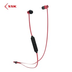 SSK BT01 Noise Cancelling Bluetooth Sports Earphone Magnetic Wireless Headset Waterproof for Mobile Phones Music CSR Chips Red