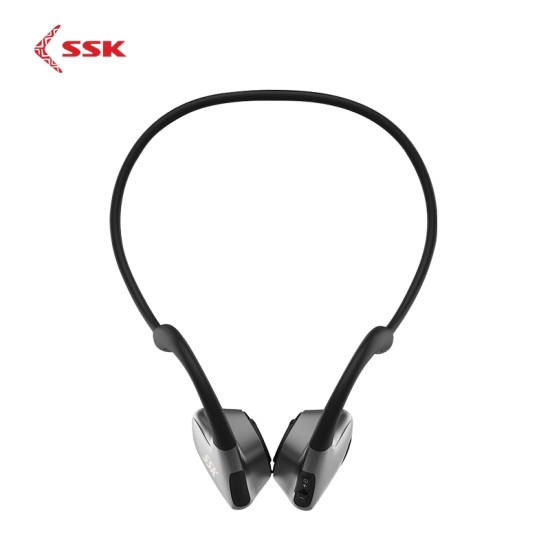 SSK Bone Conduction Earphone Wireless Bluetooth 5.0 Sport Earphone Waterproof with Microphone BT011 Black