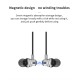 SSK Magnetic Wireless Bluetooth Earphone Sports Headphone Stereo Earbuds Waterproof Wireless in-ear Headset - Black