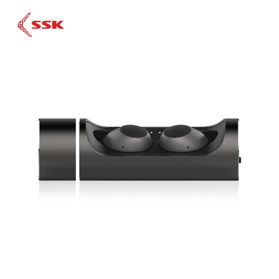 SSK TWS Real Wireless Stereo Bluetooth Earphone Noise Reduction High Compatibility Waterproof - Black