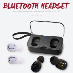 T-18s TWS Bluetooth Earphones 5.0 Mini True Wireless Headphone Stereo Supper Bass Bluetooth Headset Black