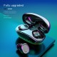 T1 Bluetooth-compatible 5.0 Wireless Earphone Mini Portable Dual-frequency True Tws Touch-control Headset Black - color box packaging