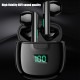 T16 Tws Wireless Bluetooth Headset Enc Call Noise Reduction Half In-ear Gaming Earphone Hifi Music Earbuds Black