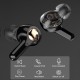 T22 TWS Wireless Headset Bluetooth Touch Control Double Moving Coil Four Speakers Headset Black