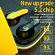 T33 Bluetooth 5.2 Headset Stereo Earbuds Dual-mode Low-latency Wireless Gaming Headphones with Microphone Yellow