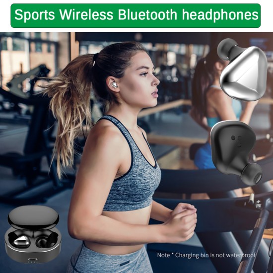 T50 TWS Bluetooth Earphone Stereo Touch Control Bass BT 5.0 Eeadphones With Mic Handsfree Earbuds AI Control red