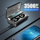 T8 TWS Earphone Wireless Bluetooth 5.0 Noise Cancelling Headphone Stereo Gaming Headsets LED Display 3500mAh Power Bank black