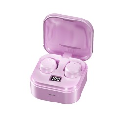 TG01 02 Mini Bluetooth-compatible 5.1 Wireless Headset Digital Display Tws Stereo In-ear Touch-control Earphone TG01mini pink