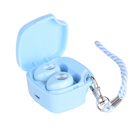 TWS-A8 Mini 5.0 Waterproof 3D Stereo Wireless Bluetooth Earphone for Sports blue