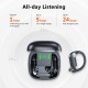 TWS Bluetooth 5.0 Earphones Wireless Headphone Bone Conduction 9D HiFi Stereo Sport Handsfree with Microphone black