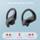 TWS Bluetooth 5.0 Earphones Wireless Headphone Bone Conduction 9D HiFi Stereo Sport Handsfree with Microphone black