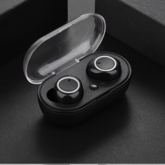 TWS Bluetooth Earphones TWS Stylish Stereo Sound Earset Wireless Twins Earbuds Earphones Bluetooth 5.0 black