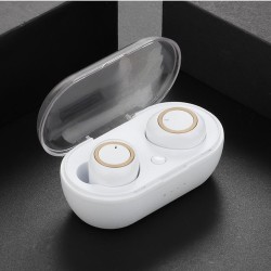 TWS Bluetooth Earphones TWS Stylish Stereo Sound Earset Wireless Twins Earbuds Earphones Bluetooth 5.0 white