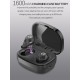 TWS Earphone Dual Microphone Deep Waterproof IPX7 Wireless Headphone Touch Control Ear Black