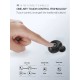 TWS Earphone Dual Microphone Deep Waterproof IPX7 Wireless Headphone Touch Control Ear Black