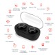 TWS Earphones Bluetooth5.0 Binaural Stereo In-ear Wireless Headset with Charging Bin Call Conversation Support Sports Headphones  red ring