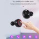 TWS Earphones Bluetooth5.0 Binaural Stereo In-ear Wireless Headset with Charging Bin Call Conversation Support Sports Headphones  red ring