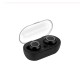 TWS Earphones Bluetooth5.0 Binaural Stereo In-ear Wireless Headset with Charging Bin Call Conversation Support Sports Headphones  silver ring