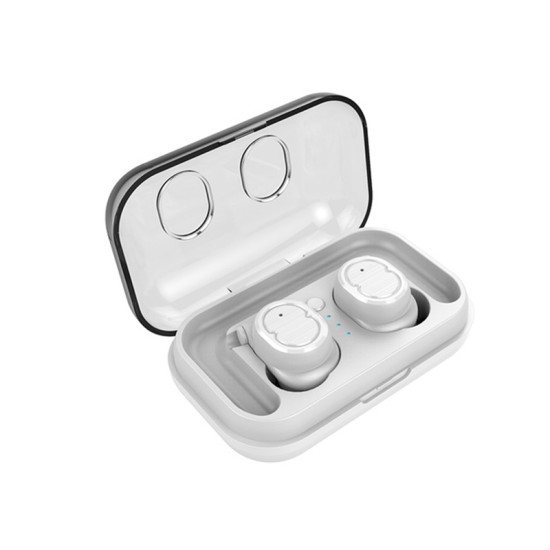 TWS IPX5 Touch Control Bluetooth 5.0 Earphones  with Charger Box - White