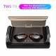 TWS T8 Bluetooth 5.0 True Wireless Earphones In-Ear Earbuds Deep Bass Stereo IPX6 Waterproof Sports Headset black