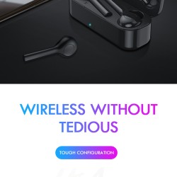 TWS TW08 Bluetooth 5.0 Earphone Wireless Headphones Clear Bass mic Eaburds for Phone - Black