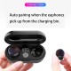 TWS Wireless Earphone In-ear Bluetooth5.0 Headphone with Digital Display LED Light Charging Box black