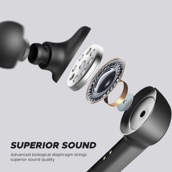 True Wireless Earbuds Bluetooth 5.0 In-Ear TWS Earphones Auto-Pair Wireless Headsets Sports Headphone black