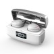 Tws Bluetooth  Headset Binaural Digital Display Touch Noise Reduction Mini Wireless Headphone Silver black