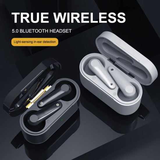 Tws Bluetooth 5.0 Headset Wireless Stereo 5.0 Sports Bluetooth Headphone Technology Earphone With Mircophone black