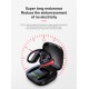 Tws Bluetooth Headphones with Mic Sports Ear Hook Led Display Wireless Hifi Stereo Earbuds Waterproof Black Red