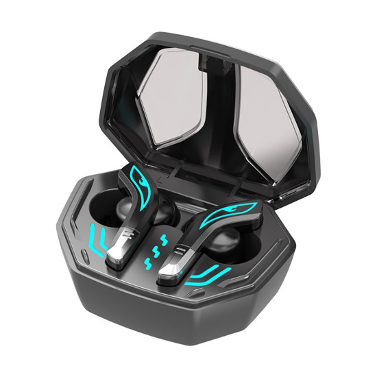 Tws Bluetooth Headset Low Latency Stereo Wireless Gaming Earphone Waterproof Sports Earplugs Black