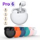 Tws Wireless  Earphones For Iphone Sports Earphones With Microphone Bass Air Pro 6 white