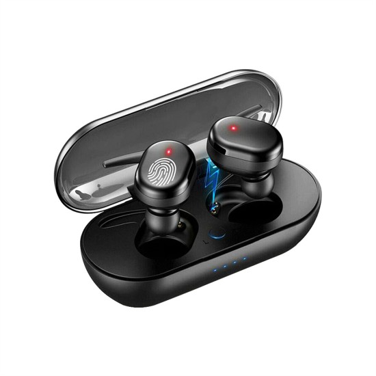 Tws Wireless  Stereo  Headphones Bluetooth-compatible 5.0 In-ear Noise Reduction Waterproof Earbuds Headset With Charging Case White