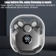 Tws Wireless Bluetooth 5.1 Headset Digital Touch-control In-ear Bass Earphone with HD Microphone Black