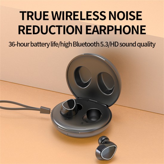 Tws Wireless Bluetooth 5.3 Headset Touch Control Noise Canceling In-ear Gaming Earphones Sky-9 Black