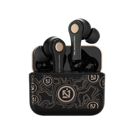 Tws Wireless Gaming Headset Bluetooth 5.0 Waterproof Sports Earbuds Ts-100 Earphone with Charging Box Black