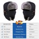 Unisex Women Men Cotton Winter Warm Bluetooth 5.0 Wireless Headset Cap Earphone Hat black