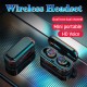 V7 TWS Bluetooth 5.0 Headphones Earphone Wireless Headset With LED Digital Display  black