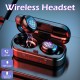 V7 TWS Bluetooth 5.0 Headphones Earphone Wireless Headset With LED Digital Display  black