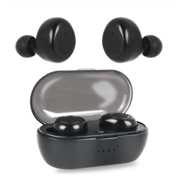 W12 TWS Wireless Earphone for IOS Android Mobile Phone Bluetooth 5.0 Multi-function Sports Headphone Touch Control Earbuds with Charging Box  Black button version