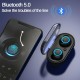 W12 TWS Wireless Earphone for IOS Android Mobile Phone Bluetooth 5.0 Multi-function Sports Headphone Touch Control Earbuds with Charging Box  Black touch version