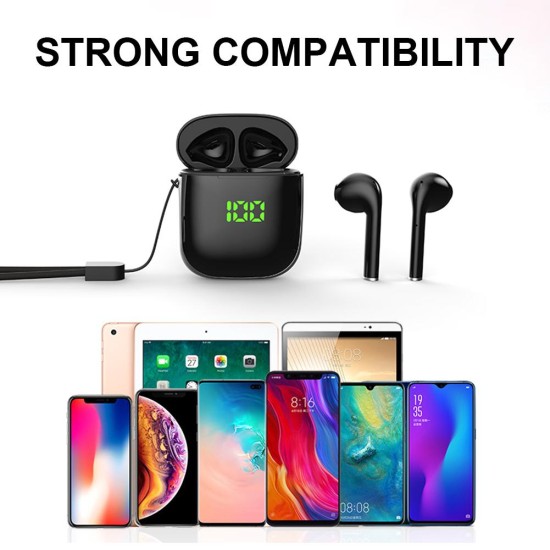 WK60 TWS Bluetooth Earphone Swearproof Earbuds Headset LED Display Wireless Charging Headphones i12 i18 i16 Max Pro TWS Black+Gold