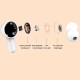 Waterproof S16 Bluetooth-compatible  Earphones Ergonomic Silicone Soft Cover Sports In-ear Stereo Tws Headset Wireless Headphones White