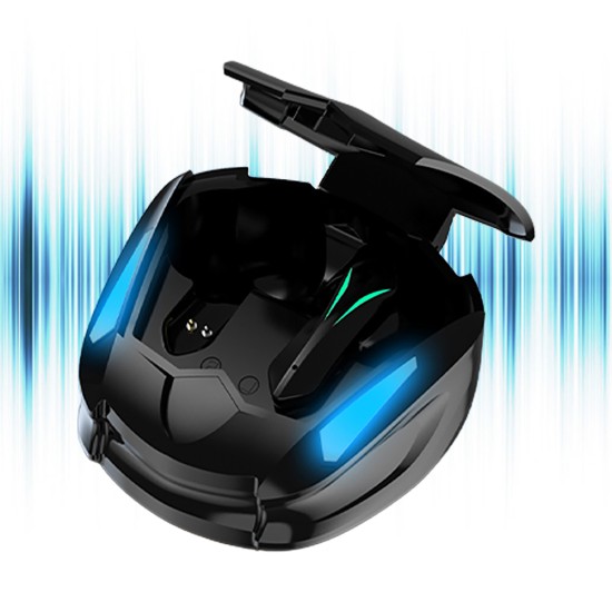 Wireless 5.2 Bluetooth-compatible Gaming Headset Dual Mode Low Latency Sports Tws Stereo Headphones KS25 black