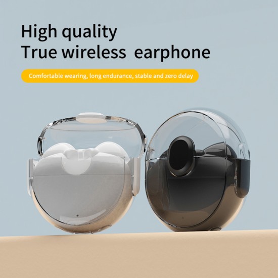 Wireless Bluetooth 5.1 Earphones Touch-control Noise-cancelling Hifi Music Earbuds with Microphone L12s Black