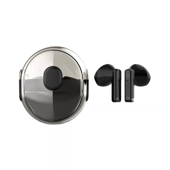 Wireless Bluetooth 5.1 Earphones Touch-control Noise-cancelling Hifi Music Earbuds with Microphone L12s Black