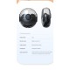 Wireless Bluetooth 5.1 Earphones Touch-control Noise-cancelling Hifi Music Earbuds with Microphone L12s White