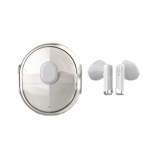 Wireless Bluetooth 5.1 Earphones Touch-control Noise-cancelling Hifi Music Earbuds with Microphone L12s White